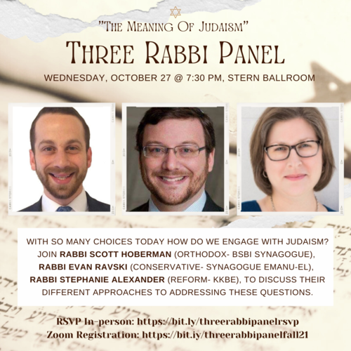 Banner Image for Three Rabbi Panel 